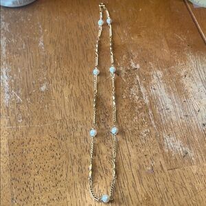 Vintage Gold Toned with Faux Pearls Necklace